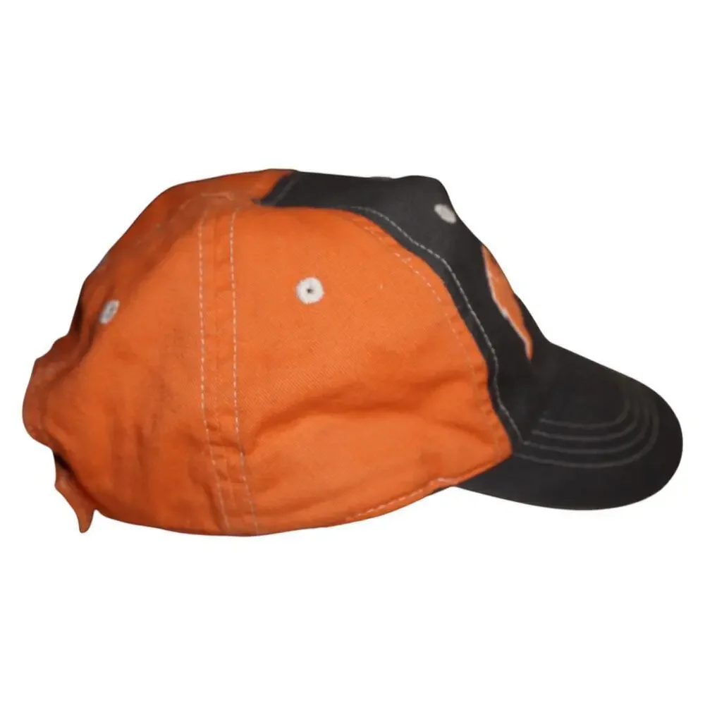 NIKE Kids Two-Tone Baseball Hat Cap Orange Grey Strapback Youth Adjustable